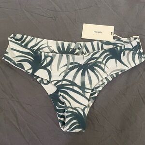 NWT Mikoh Tropical Leaf Cruz Bay Bikini Bottom sz L